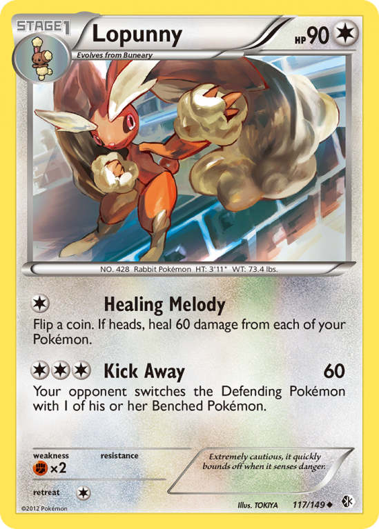 Lopunny 117/149 Black & White Boundaries Crossed