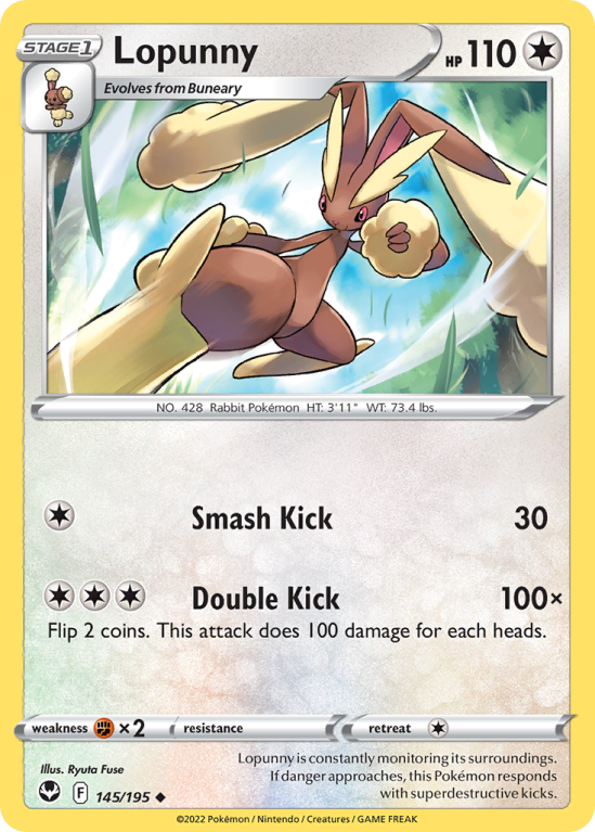 Lopunny 145/195 Sword & Shield Silver Tempest