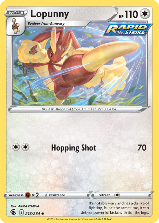 Lopunny 213/264 Sword & Shield Fusion Strike