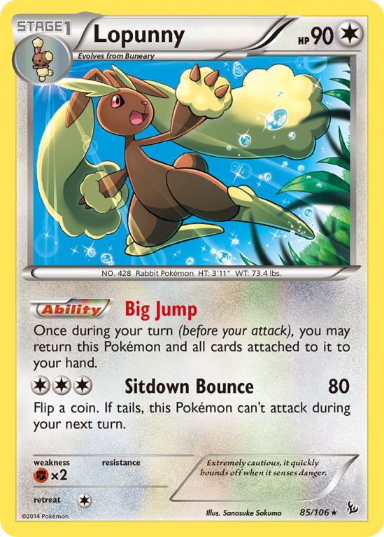 Lopunny 85/106 XY Flashfire
