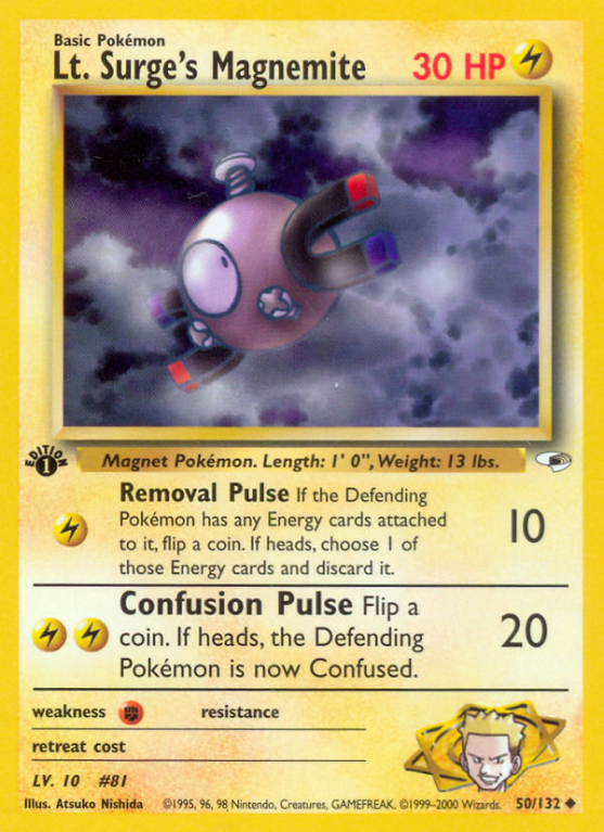 Lt. Surge's Magnemite 50/132 Gym Gym Heroes