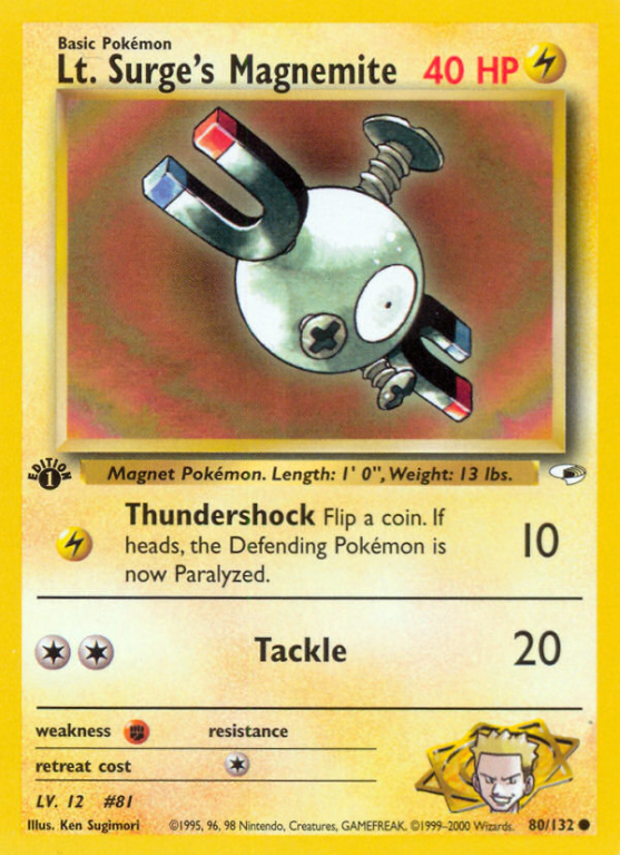 Lt. Surge's Magnemite 80/132 Gym Gym Heroes