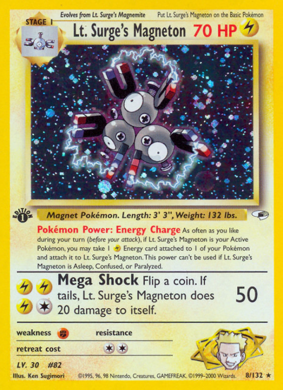 Lt. Surge's Magneton 8/132 Gym Gym Heroes