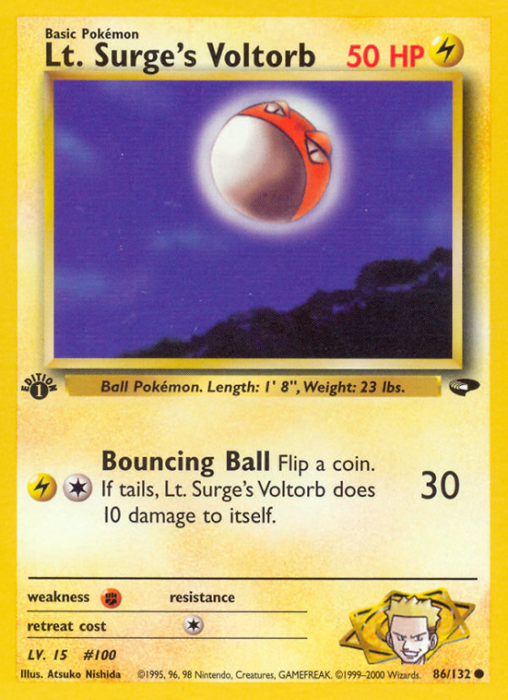 Lt. Surge's Voltorb 86/132 Gym Gym Challenge