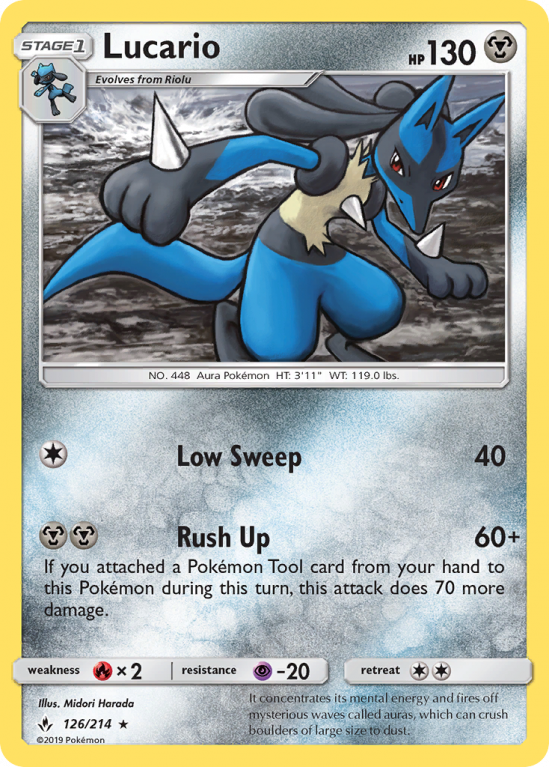 Lucario 126/214 Sun & Moon Unbroken Bonds