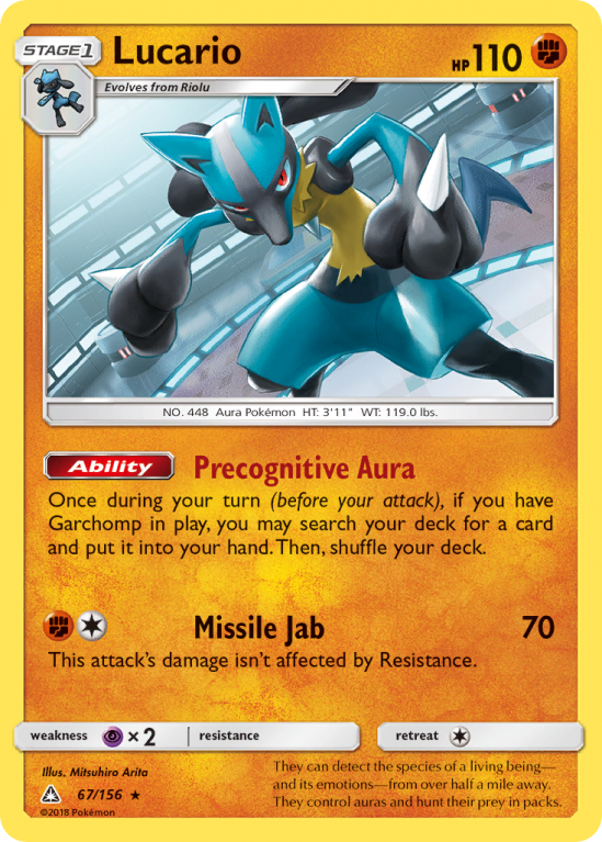 Lucario 67/156 Sun & Moon Ultra Prism