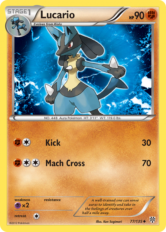 Lucario 77/135 Black & White Plasma Storm