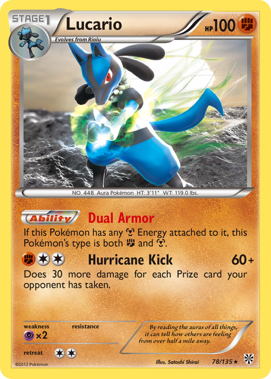 Lucario 78/135 Black & White Plasma Storm