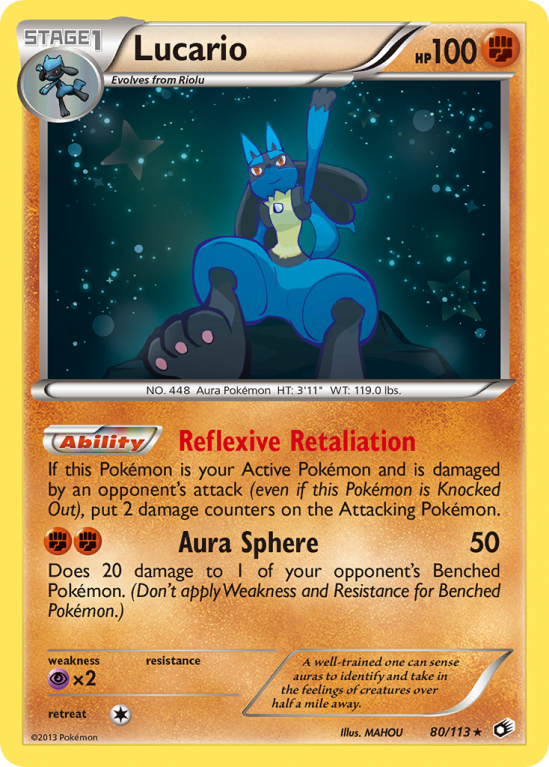 Lucario 80/113 Black & White Legendary Treasures