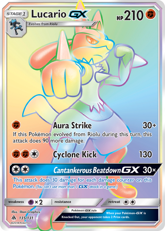 Lucario-GX 135/131 Sun & Moon Forbidden Light