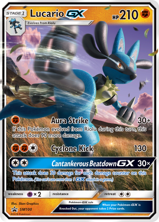 Lucario-GX SM100/156 Sun & Moon SM Black Star Promos