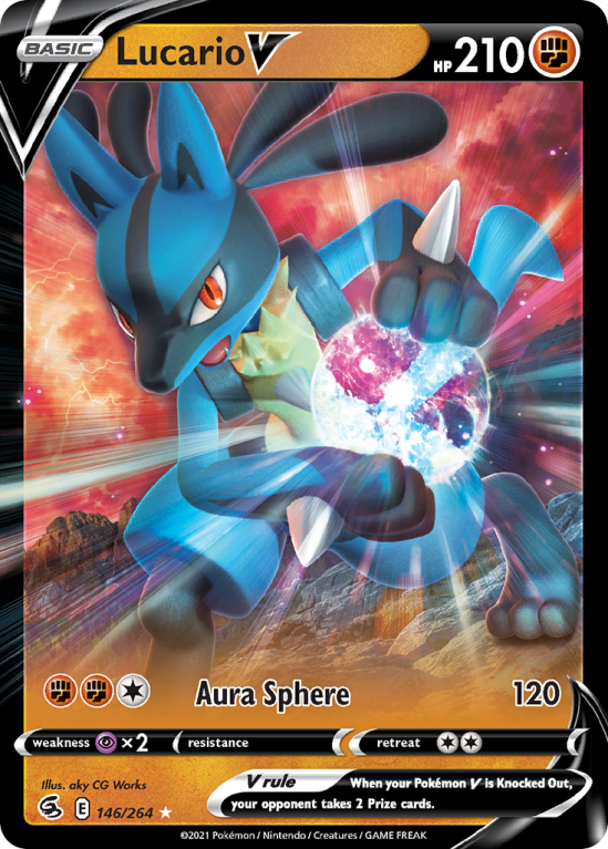 Lucario V 146/264 Sword & Shield Fusion Strike