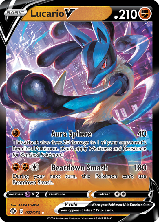 Lucario V 27/73 Sword & Shield Champion's Path