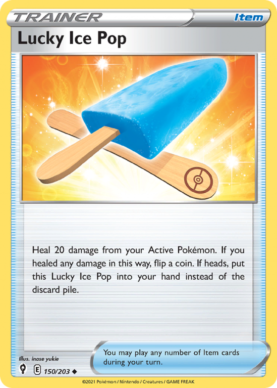 Lucky Ice Pop 150/203 Sword & Shield Evolving Skies