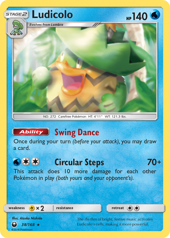 Ludicolo 38/168 Sun & Moon Celestial Storm