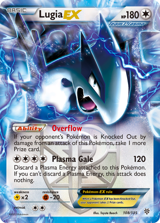 Lugia-EX 108/135 Black & White Plasma Storm