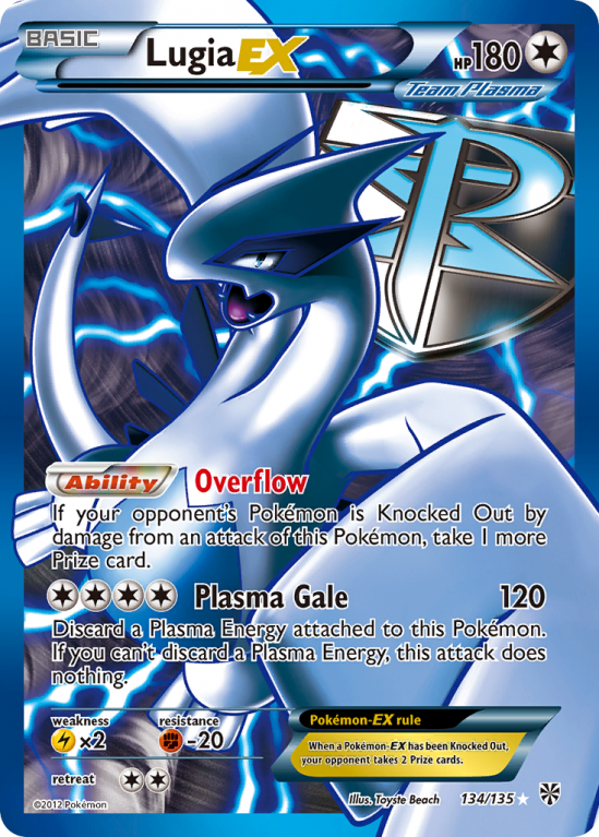 Lugia-EX 134/135 Black & White Plasma Storm