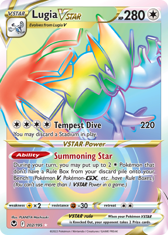 Lugia VSTAR 202/195 Sword & Shield Silver Tempest