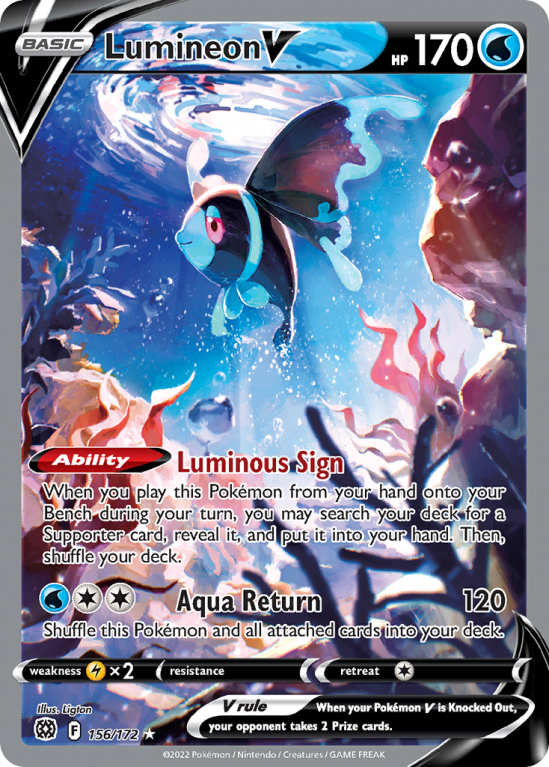 Lumineon V 156/172 Sword & Shield Brilliant Stars
