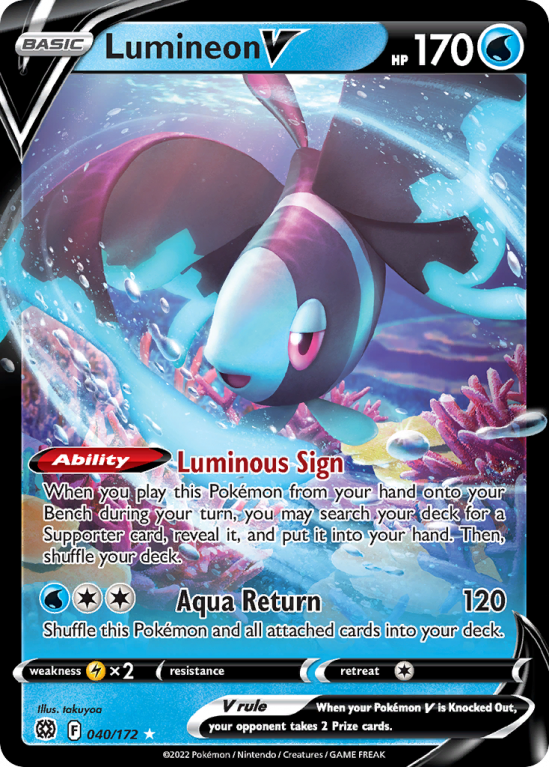 Lumineon V 40/172 Sword & Shield Brilliant Stars