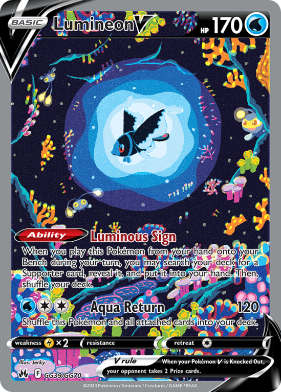 Lumineon V GG39/70 Sword & Shield Crown Zenith Galarian Gallery