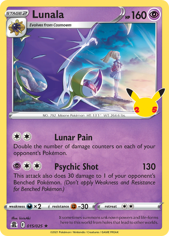 Lunala 15/25 Sword & Shield Celebrations