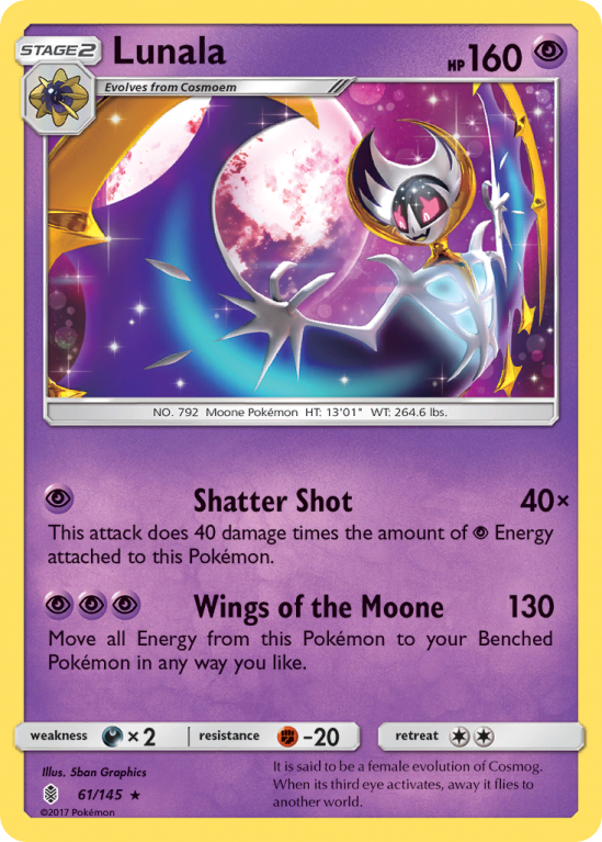 Lunala 61/145 Sun & Moon Guardians Rising