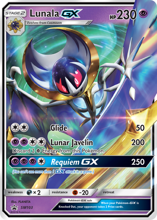 Lunala-GX SM103/156 Sun & Moon SM Black Star Promos