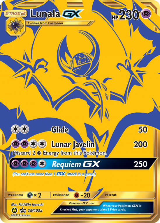 Lunala-GX SM103a/156 Sun & Moon SM Black Star Promos