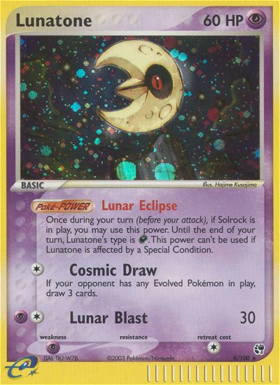 Lunatone 8/100 EX Sandstorm