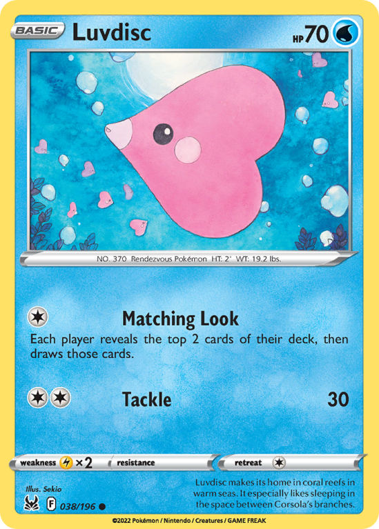 Luvdisc 38/196 Sword & Shield Lost Origin