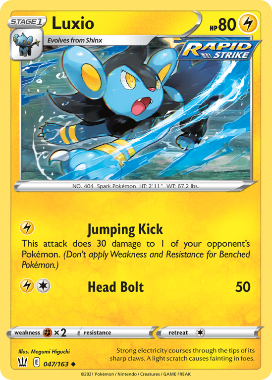 Luxio 47/163 Sword & Shield Battle Styles