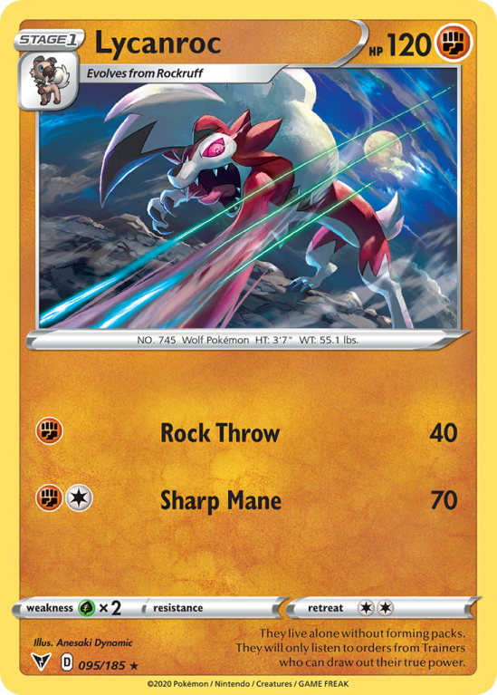 Lycanroc 95/185 Sword & Shield Vivid Voltage