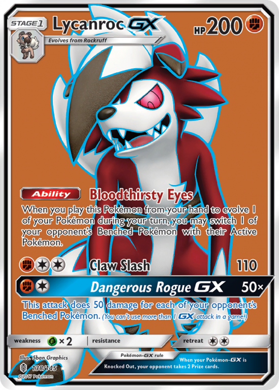 Lycanroc-GX 138/145 Sun & Moon Guardians Rising