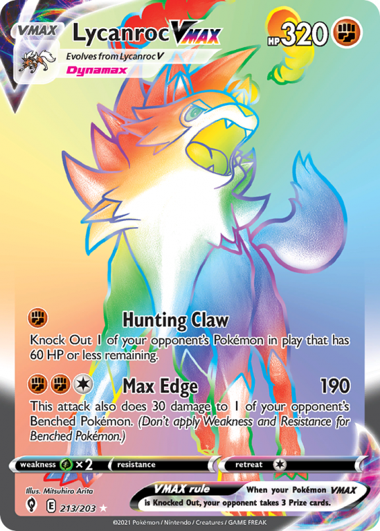 Lycanroc VMAX 213/203 Sword & Shield Evolving Skies