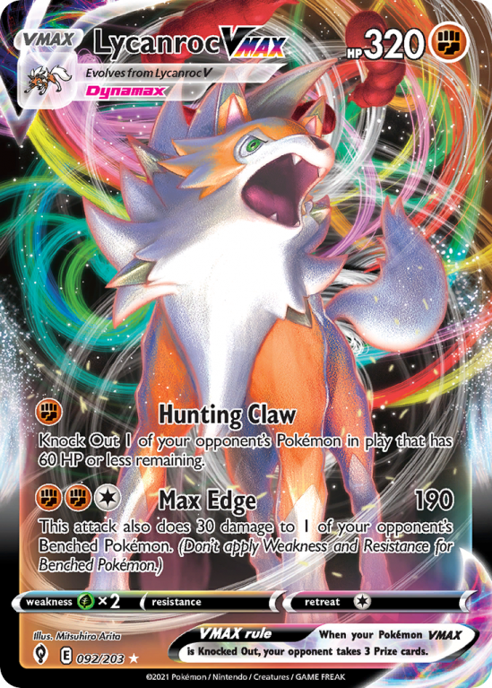 Lycanroc VMAX 92/203 Sword & Shield Evolving Skies