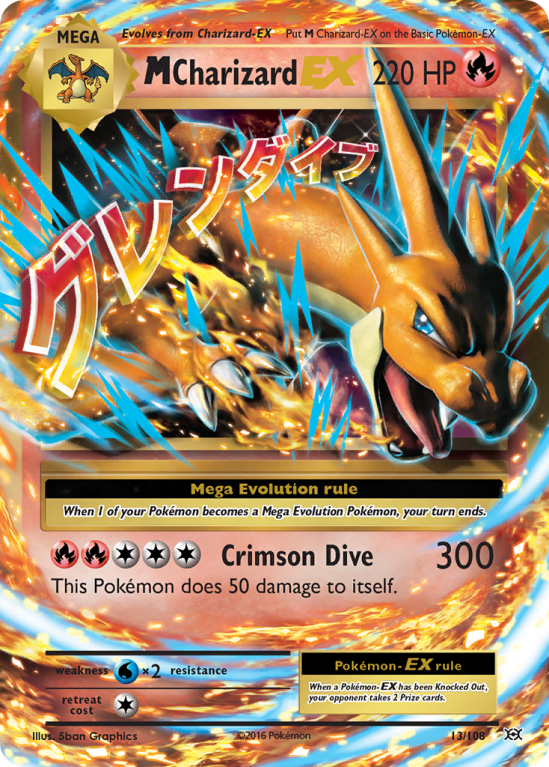 M Charizard-EX 13/108 XY Evolutions