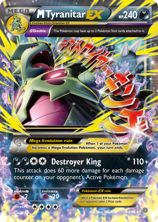 M Tyranitar-EX 43/98 XY Ancient Origins