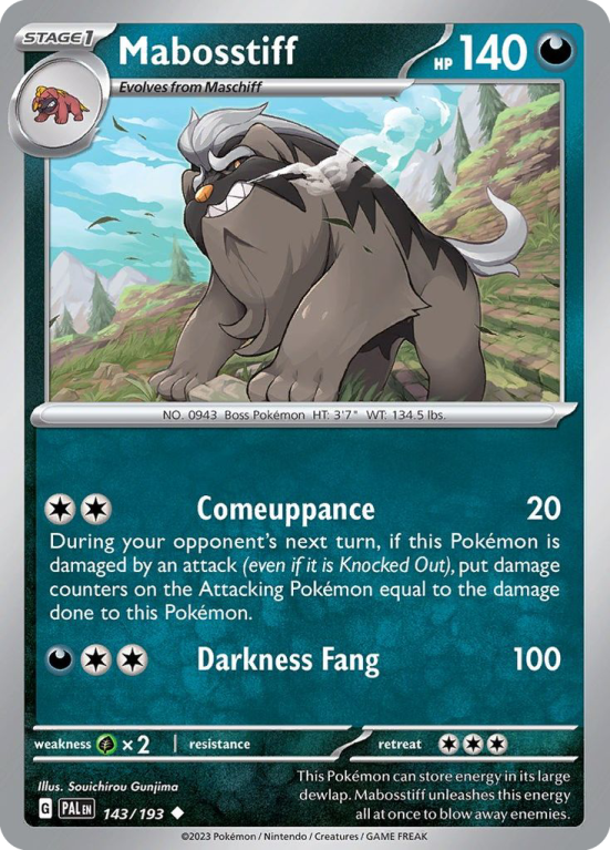 Mabosstiff 143/193 Scarlet & Violet Paldea Evolved