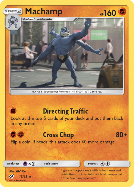 Machamp 13/18 Sun & Moon Detective Pikachu