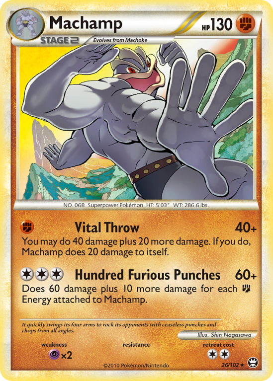 Machamp 26/102 HeartGold & SoulSilver HS—Triumphant
