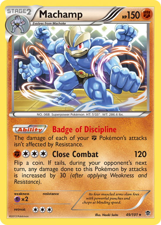 Machamp 49/101 Black & White Plasma Blast