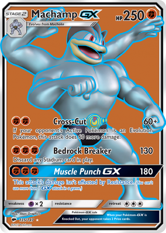 Machamp-GX 135/147 Sun & Moon Burning Shadows