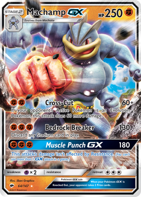 Machamp-GX 64/147 Sun & Moon Burning Shadows