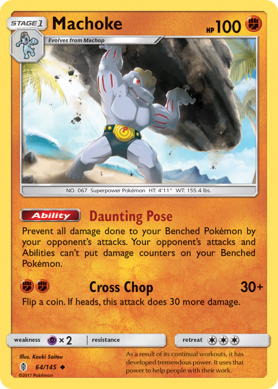 Machoke 64/145 Sun & Moon Guardians Rising