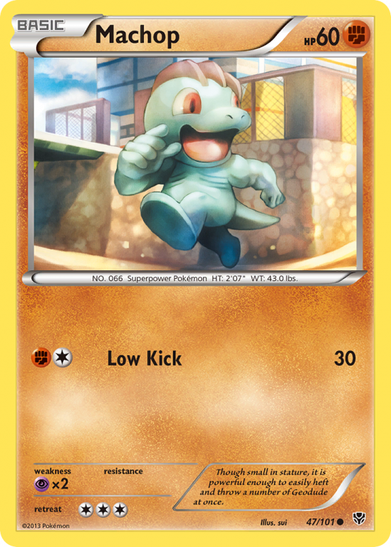 Machop 47/101 Black & White Plasma Blast