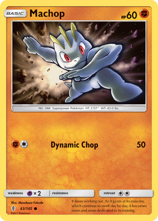 Machop 63/145 Sun & Moon Guardians Rising