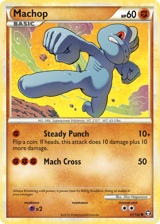 Machop 67/102 HeartGold & SoulSilver HS—Triumphant