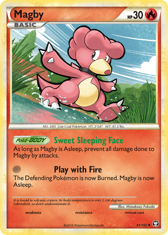 Magby 41/102 HeartGold & SoulSilver HS—Triumphant