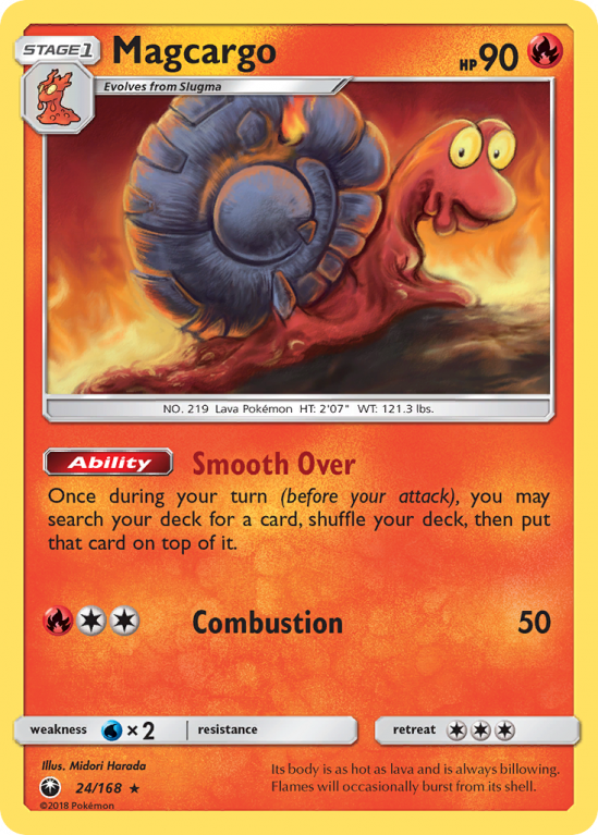 Magcargo 24/168 Sun & Moon Celestial Storm